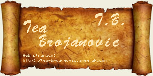 Tea Brojanović vizit kartica
